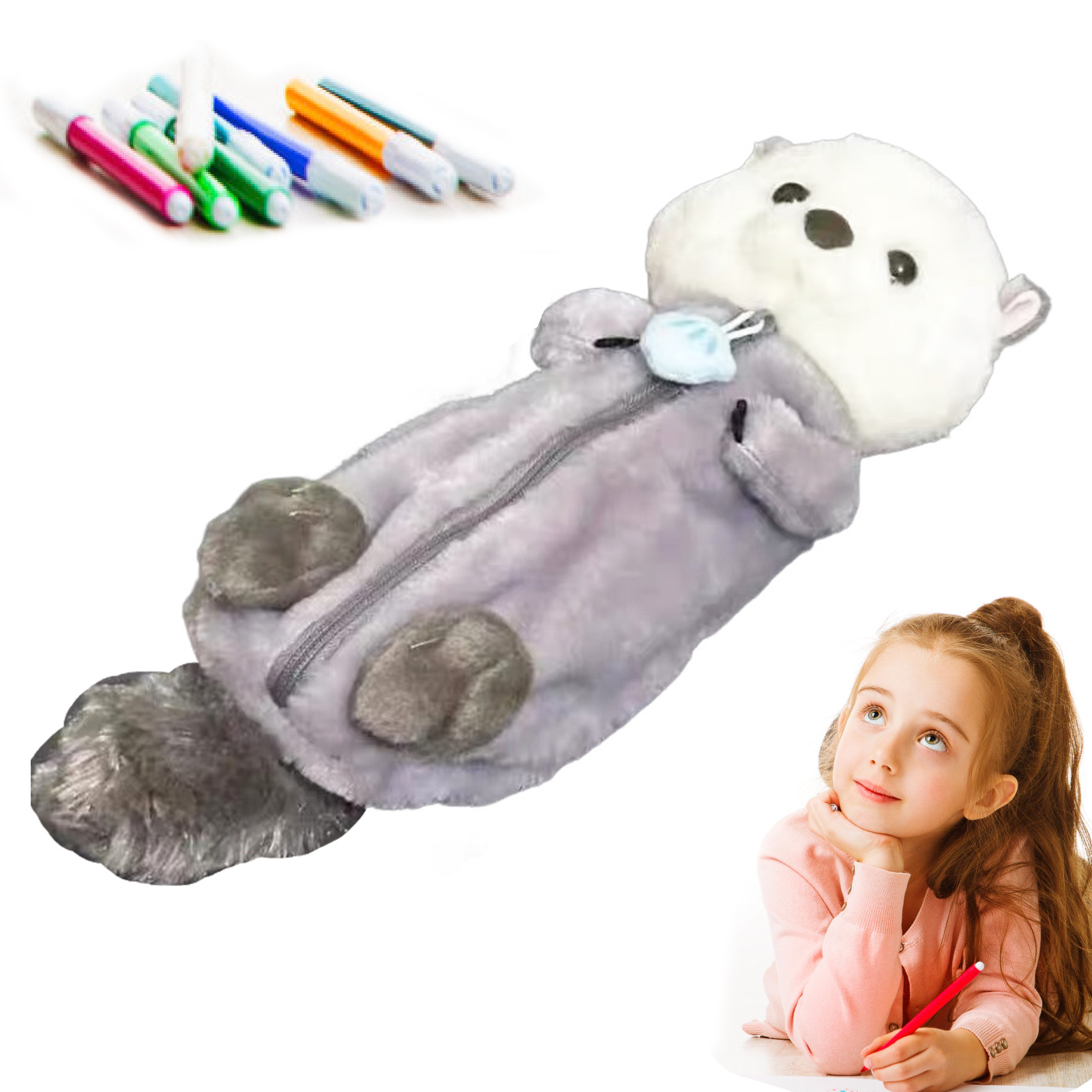 Creative Plush Toy Pencil Case - School Supplies ulasan dan harga
